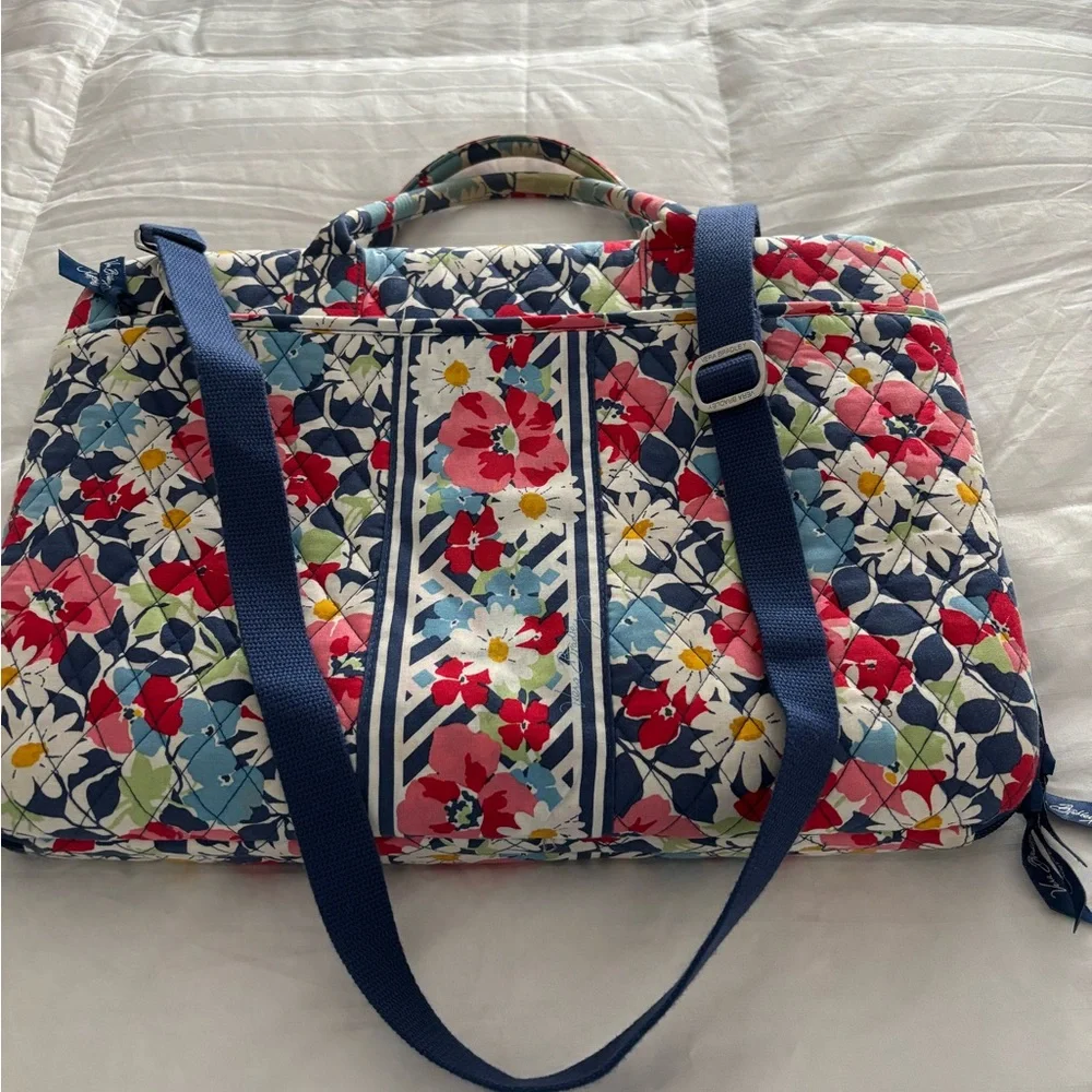 Vera Bradley Quilted Laptop Computer Briefcase Shoulder Strap
